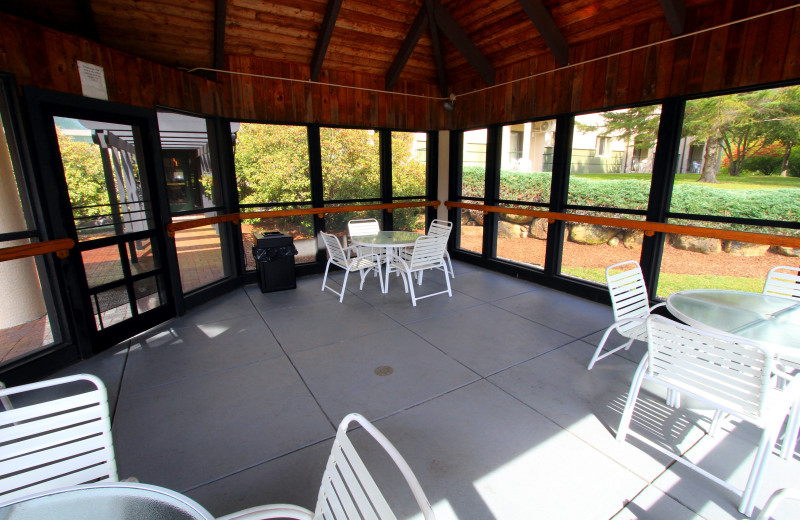 Patio at Rivergreen Resort.