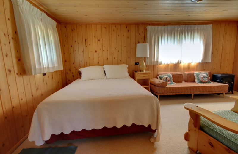 Cabin interior at River Orchard Place.