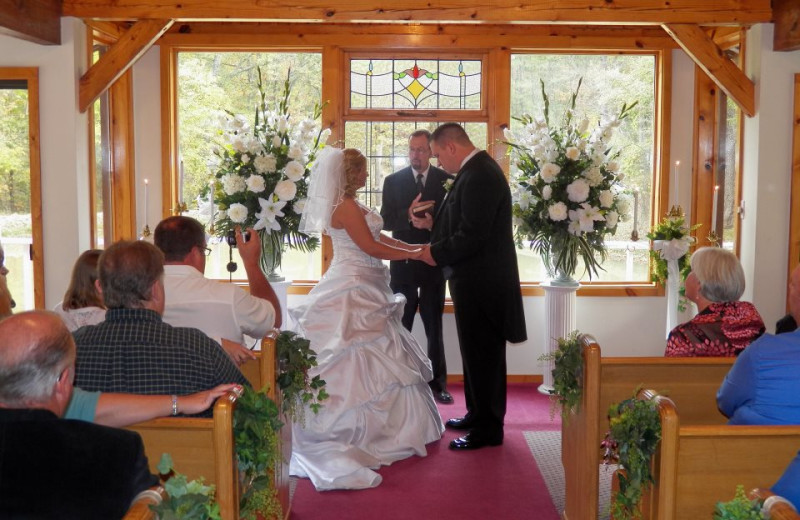 Little Glass Chapel Interior at Red Bud Valley Resort