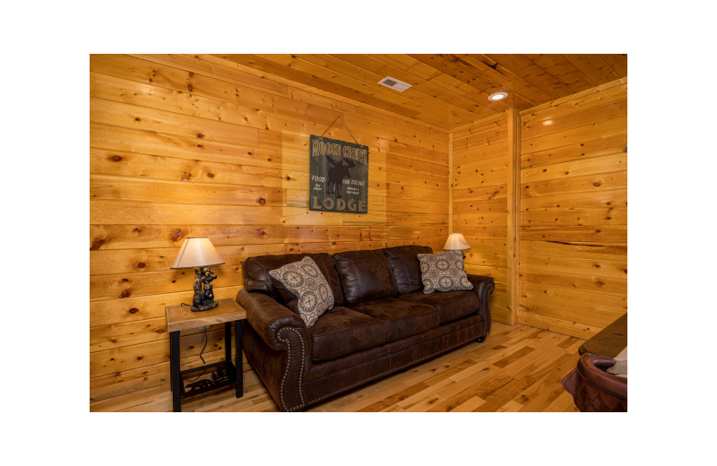 Rec room at American Patriot Getaways - Bear Pause Cabin.