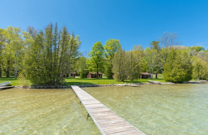 Dock at Fisher's Lakeside Cottages.