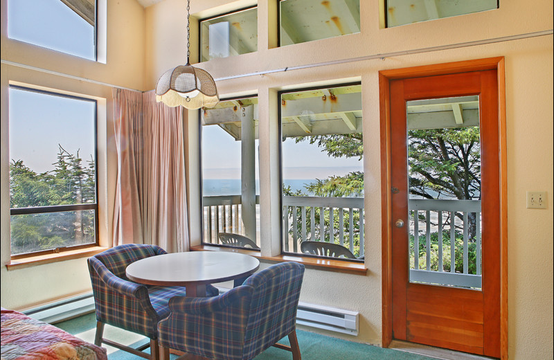 Guest dining area at Ocean Crest Resort.