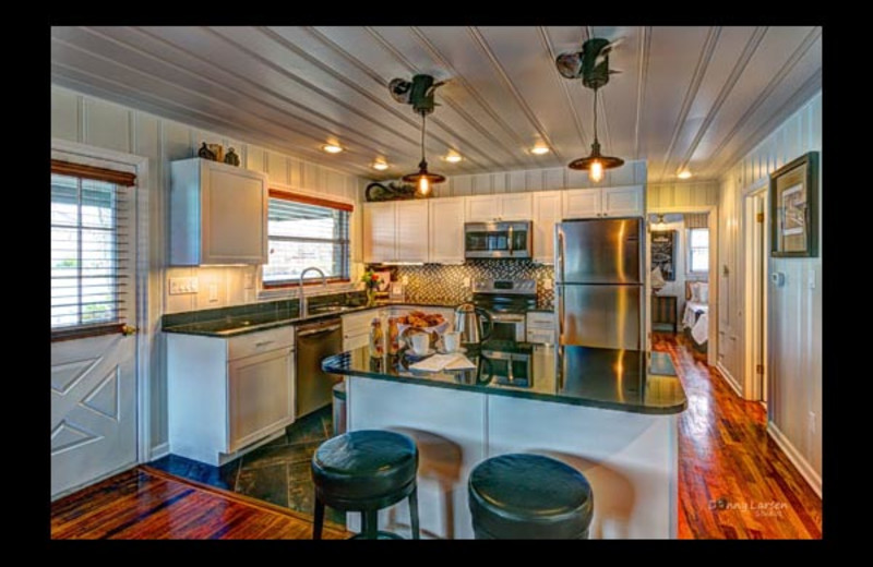Cottage kitchen at Mallard Point Resort.
