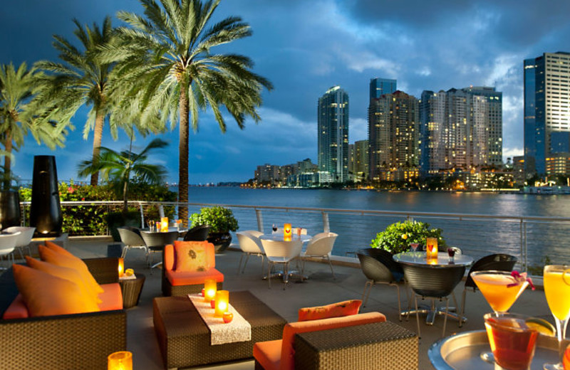 Patio view at Mandarin Oriental, Miami.