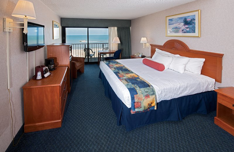 Ocean view guest room at Best Western PLUS Oceanfront Virginia Beach.