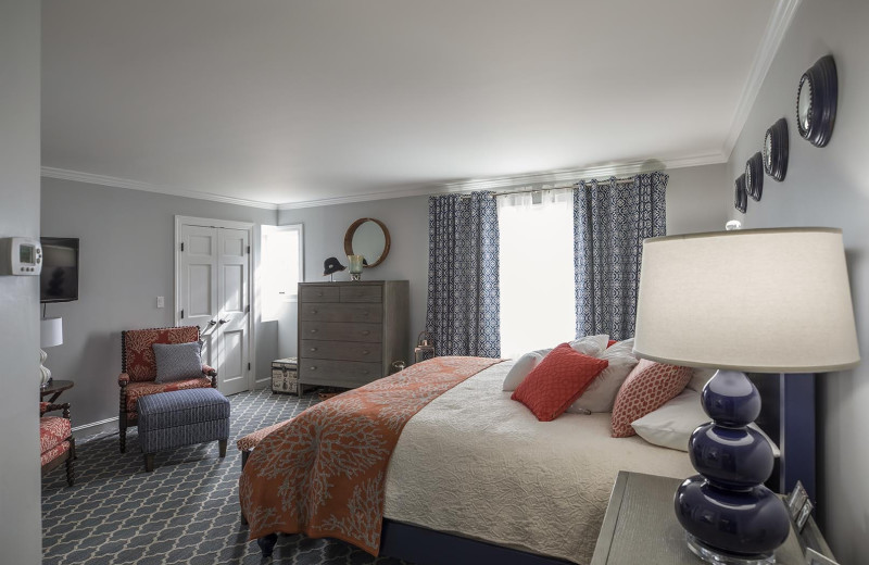 Guest bedroom at Saybrook Point Inn, Marina & Spa.