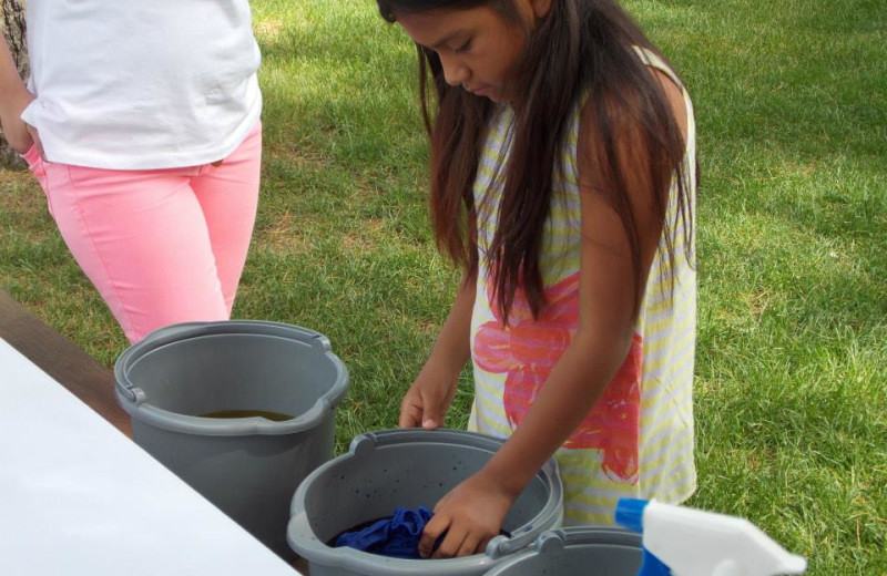 Tie-Dying at Good Ol' Days Resort.