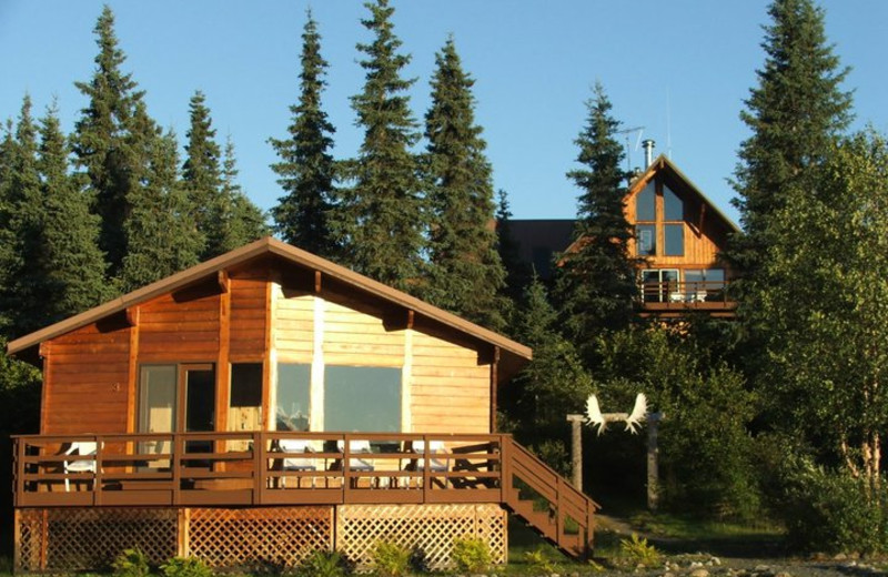 Exterior view of Chelatna Lake Lodge.