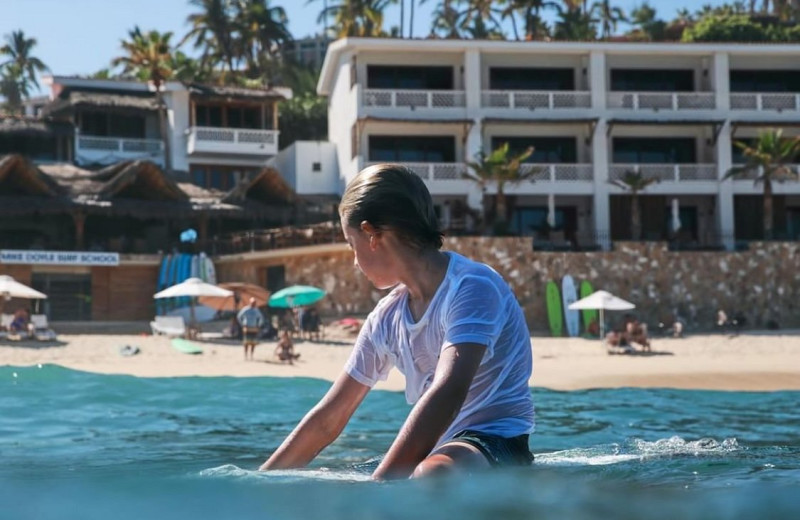 Surfing at  Cabo Surf Hotel 