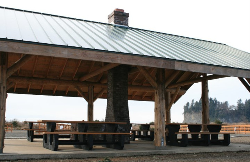 Picnic area at Quileute Oceanside Resort.