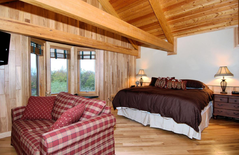 Vacation rental bedroom at Slope-Side Accommodation.