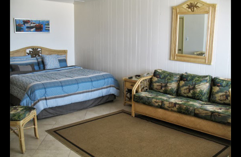 Guest room at Paradise Oceanfront Resort.
