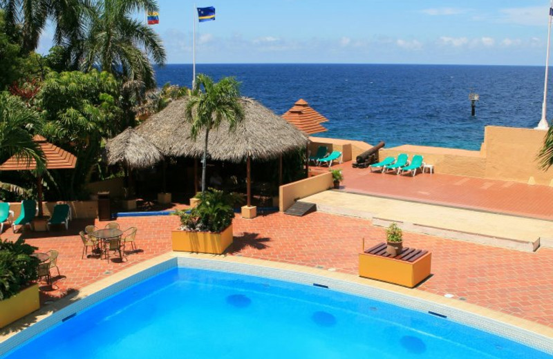 Pool Area at Plaza Hotel Curacao