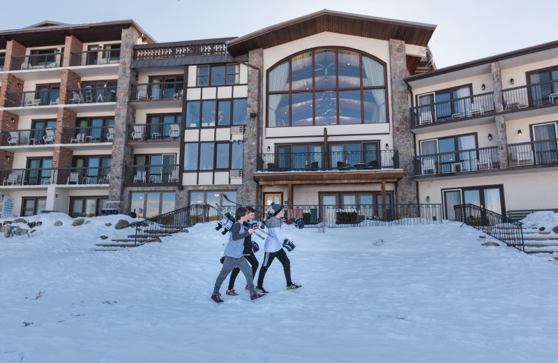 Skiing at Golden Arrow Lakeside Resort.