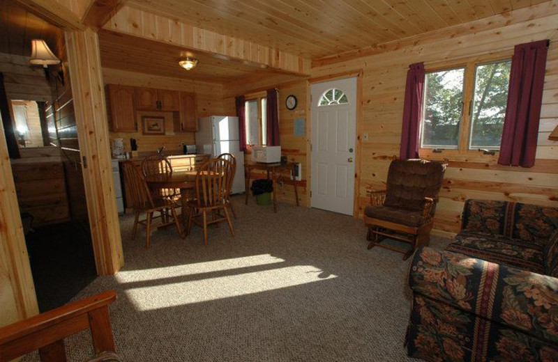 Interior view of lodge at Isle O' Dreams Lodge.