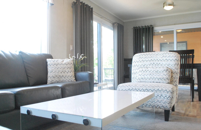 Cottage interior at Golden Beach Resort.