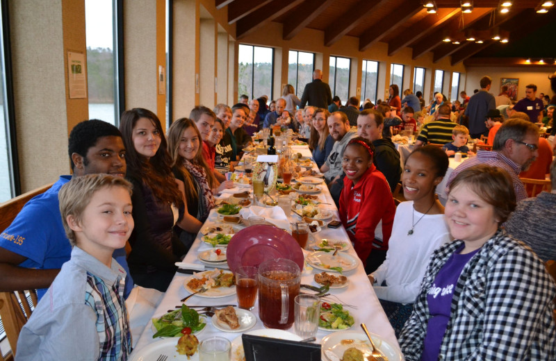 Dining at YMCA Trout Lodge & Camp Lakewood.