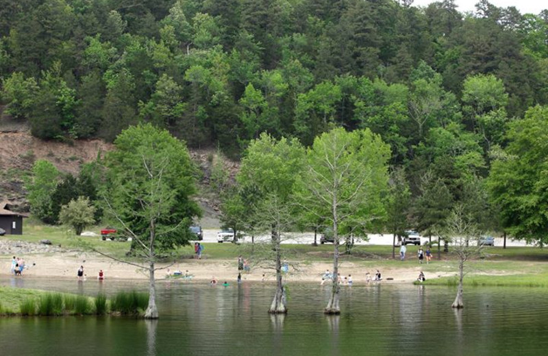 Lake view at Beavers Bend Getaway.