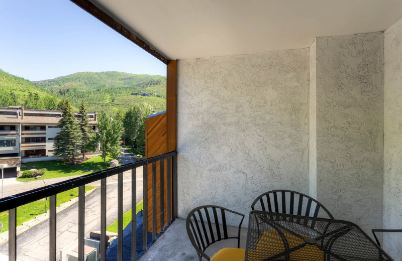 Guest balcony at Vail Run Resort.