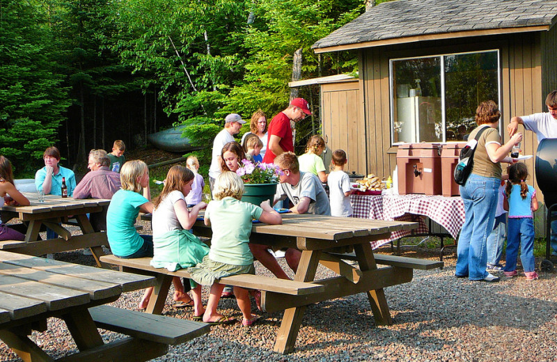 Family at Bearskin Lodge and Canoe Outfitters.