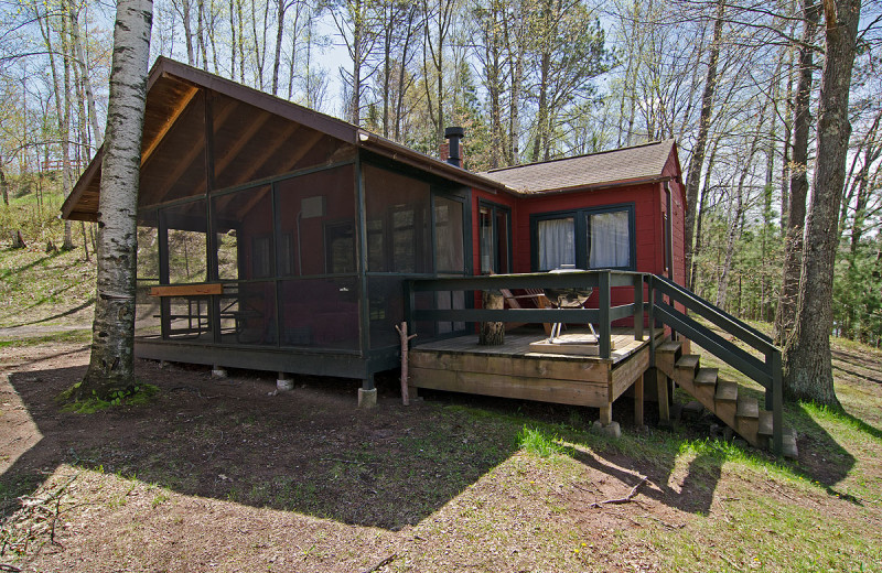 Cabin exterior at Delta Lodge.