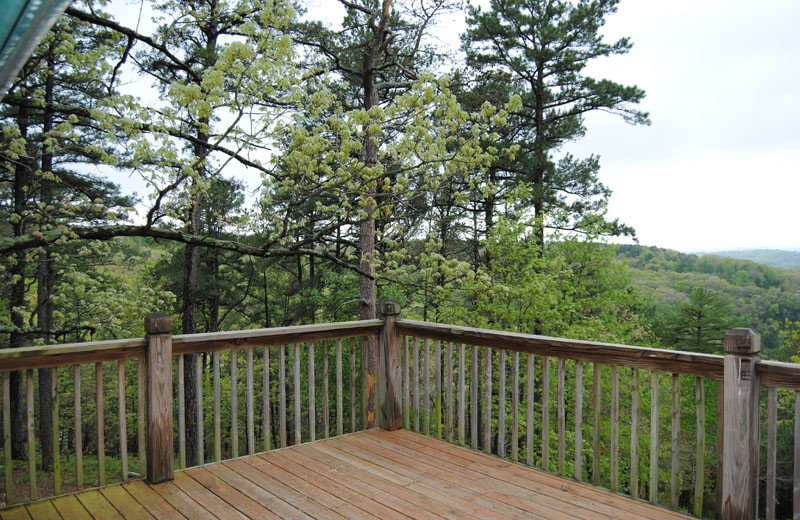 Cabin deck at Cabin Fever Resort.