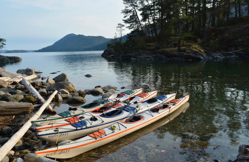 Kayaks at Orca Camp.