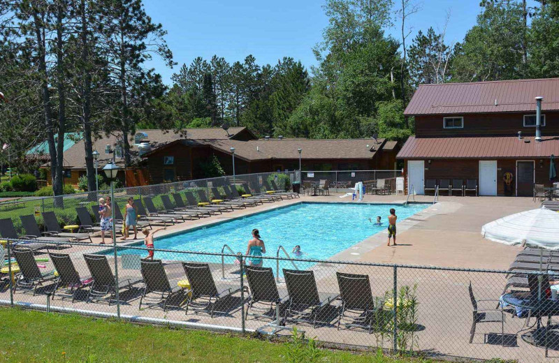 Outdoor pool at Treeland Resorts.