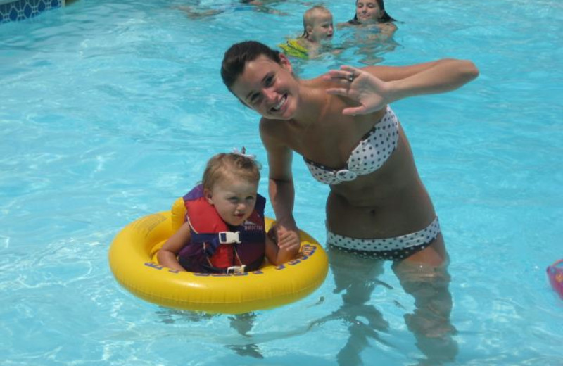Swimming in the pool at Sunset Inn Resort.