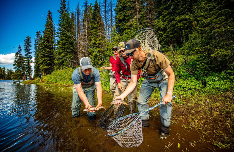 Fishing at Rawah Guest Ranch.