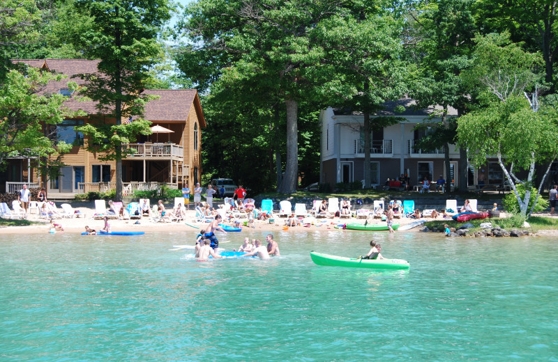 Beach at White Birch Lodge.