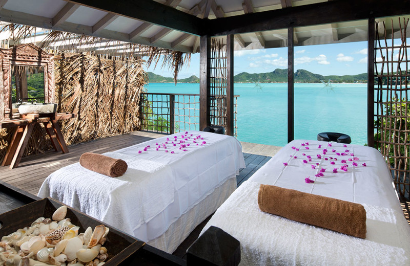 Spa tables at Cocobay Resort.