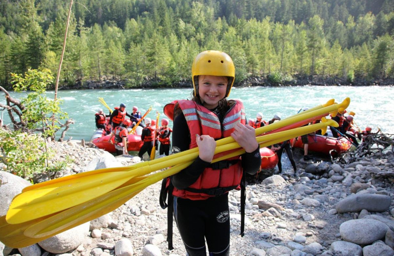 Kids rafting trip at REO Rafting Resort.