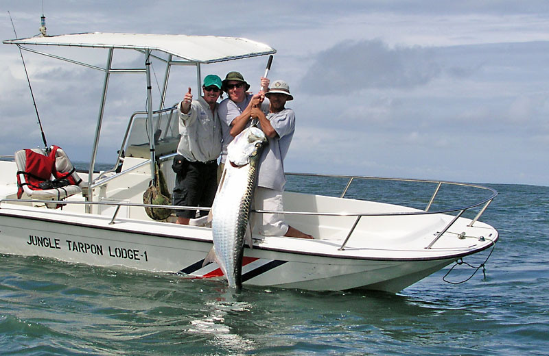 Fishing at Jungle Tarpon Lodge.