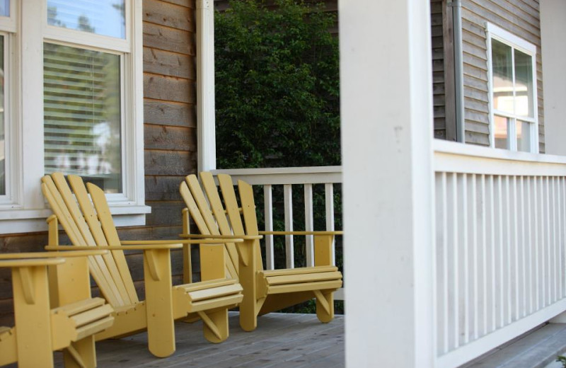 Vacation rental porch at Bella Beach Property Management.