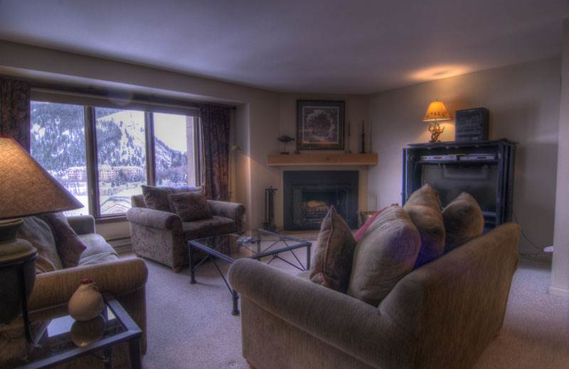 Rental living room at Lodge At Avon Center.