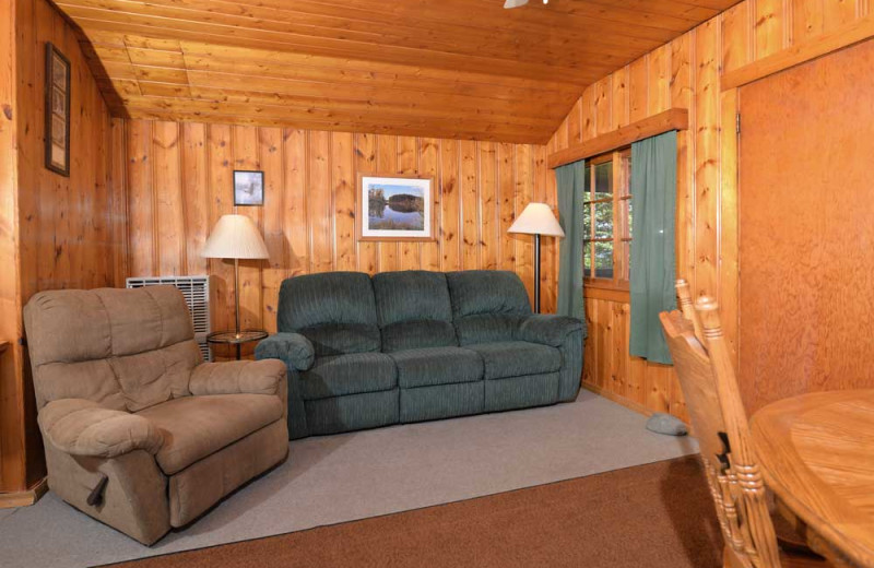 Guest living room at Manotak Lodge.