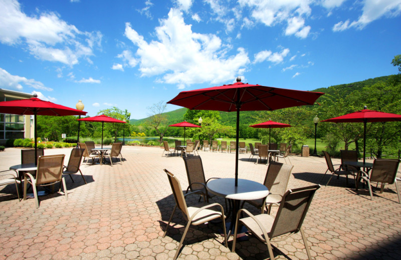 Patio at Honor's Haven Resort & Spa.