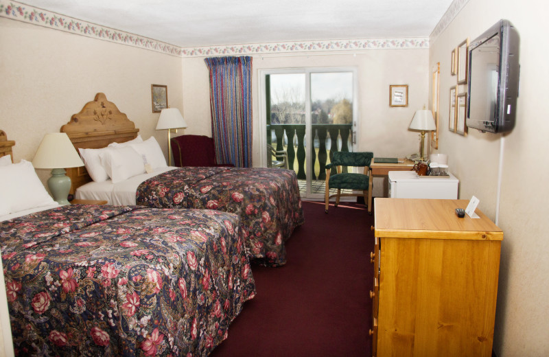 Two bed guest room with balcony at Bavarian Inn of Frankenmuth.