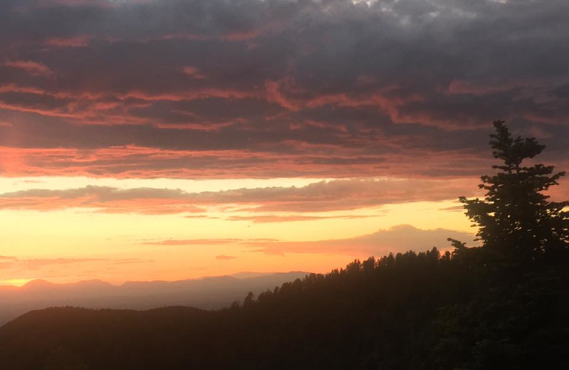 Sunset at The Cabins at Cloudcroft.