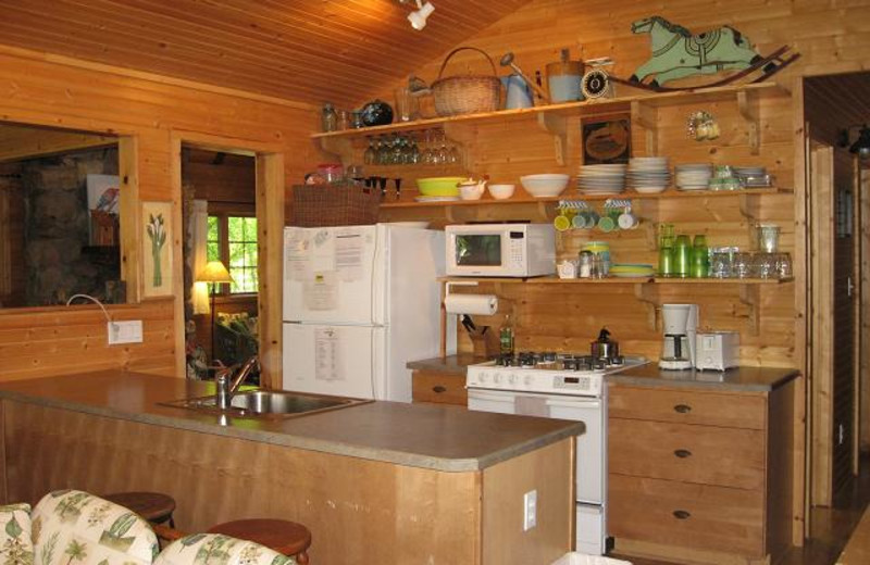 Vacation rental kitchen at Beach Combers Vacation Rentals. 