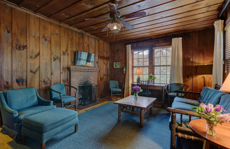 Guest living room at High Hampton Resort.