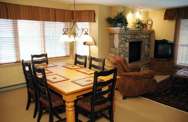 Condo kitchen at The Borders Lodge.