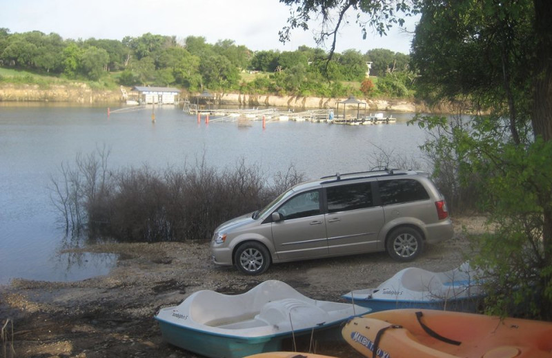 Water crafts at Cliffview Resort.