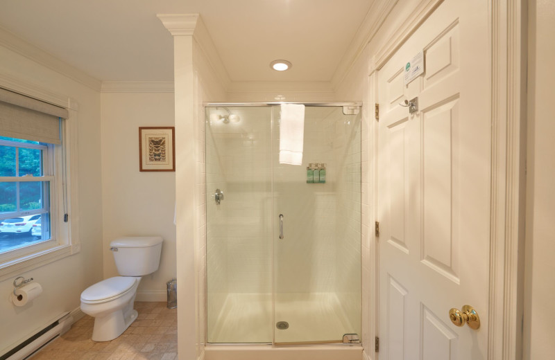 Guest bathroom at The Inn at Ocean's Edge.