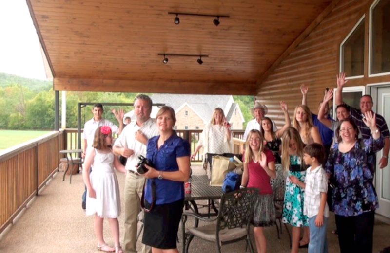 Family reunion at The Fisherman's Lodge.