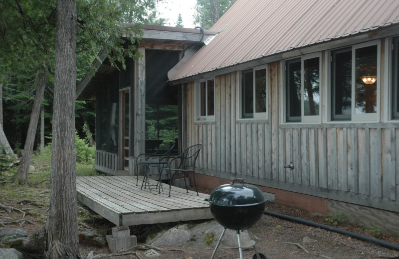 Cabin exterior at Heston's Lodge.