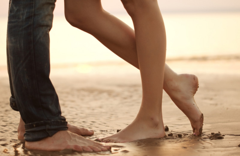 Couple on the beach at Croc's Resort & Casino.