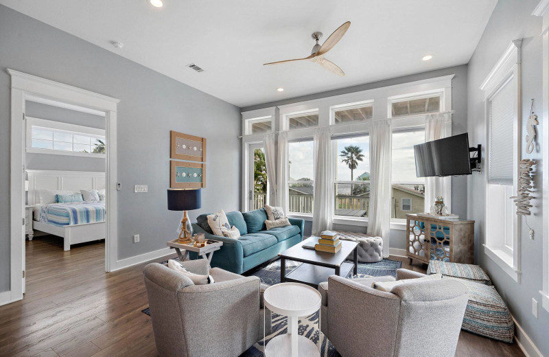 Rental living room at Gary Greene Vacation Rentals.
