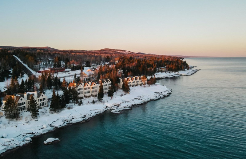 Exterior view of Bluefin Bay on Lake Superior.